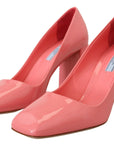 Elegant Square Toe Pink Heels