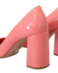 Elegant Square Toe Pink Heels