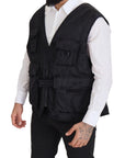 Elegant Sleeveless Vest Jacket in Black