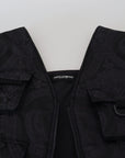 Elegant Sleeveless Vest Jacket in Black