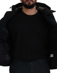 Sleek Black Hooded Short Sleeve Jacket