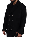 Elegant Double Breasted Wool Overcoat