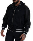 Elegant Black Bomber Blouson Jacket