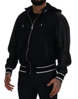 Elegant Black Bomber Blouson Jacket