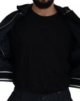 Elegant Black Bomber Blouson Jacket