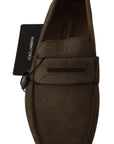 Elegant Brown Leather Loafers