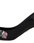 Elegant Floral Crystal Pumps