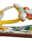 Majolica Crystal Embellished Leather Sandals