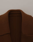 Elegant Double Breasted Brown Jacket