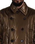 Elegant Bronze Double-Breasted Jacket