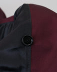 Elegant Bordeaux Double-Breasted Jacket