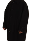 Elegant Black Alpaca Wool Blend Jacket