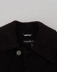 Elegant Black Alpaca Wool Blend Jacket