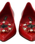 Red Suede Crystal Loafers - Exquisite Elegance