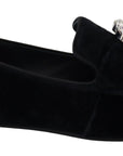 Chic Velvet Crystal-Embellished Loafers