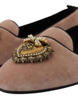 Elegant Pink Velvet Devotion Loafers