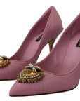 Devotion Leather Heels in Pink