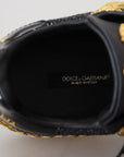 Elegant Portofino Leather Sneakers in Black