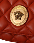 Elegant Red Nappa Leather Crossbody Bag