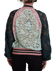 Elegant Floral Lace Bomber Jacket