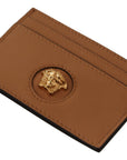 Elegant Medusa Calf Leather Card Holder