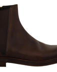 Elegant Brown Chelsea Formal Boots