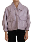 Chic Purple Cropped Jacket - A Style Statement