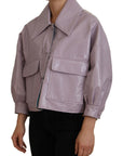 Chic Purple Cropped Jacket - A Style Statement