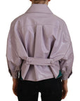 Chic Purple Cropped Jacket - A Style Statement