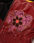 Maroon Floral Luxe Jacket