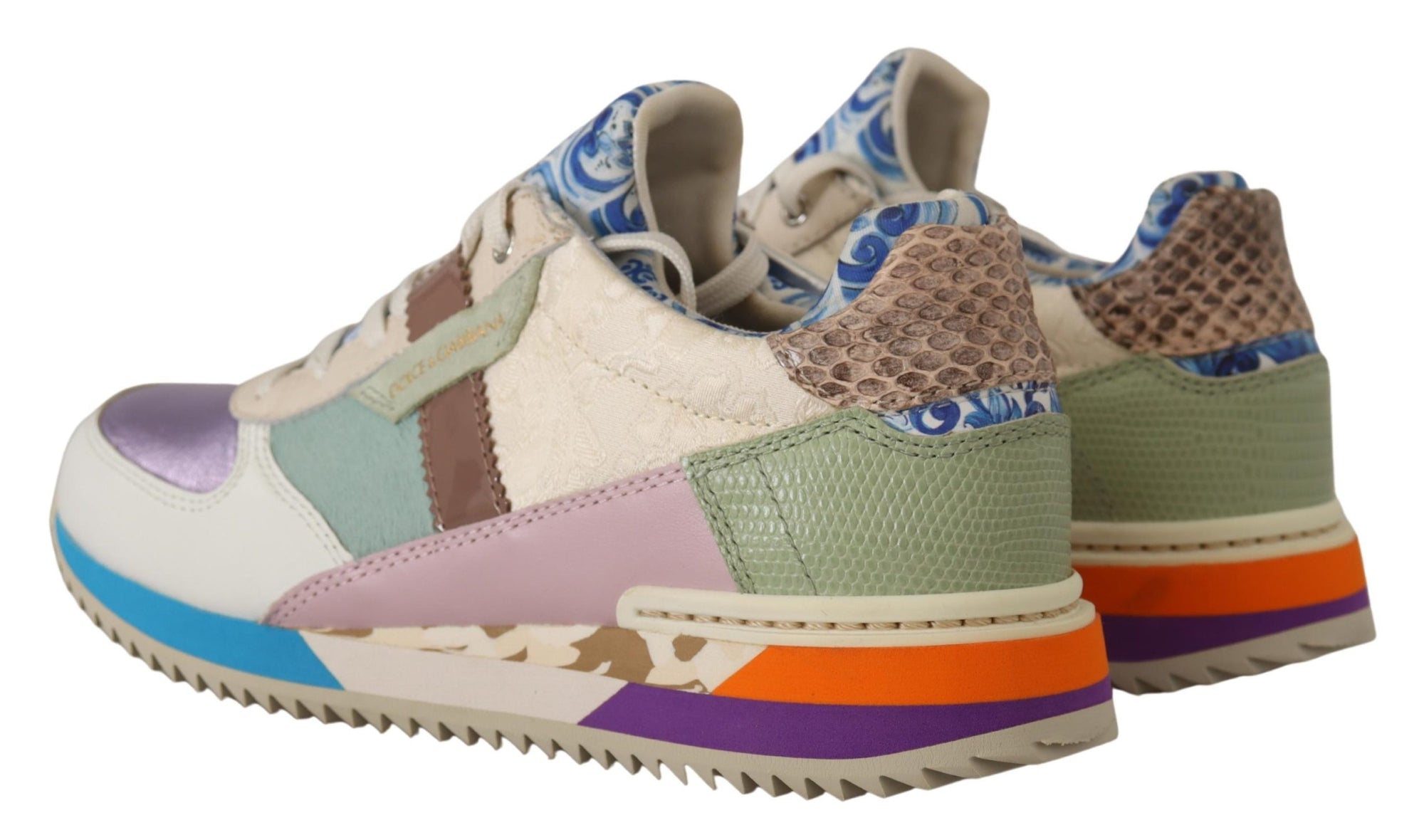 Elegant Multicolor Patchwork Sneakers
