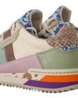 Elegant Multicolor Patchwork Sneakers