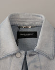 Elegant Light Blue Denim Jacket