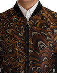 Elegant Brown Blouson Jacket