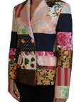 Elegant Multicolor Patchwork Blazer