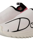 Elegant Sorrento Slip-On Sneakers in White & Pink