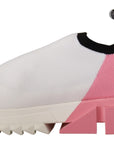 Elegant Sorrento Slip-On Sneakers in White & Pink
