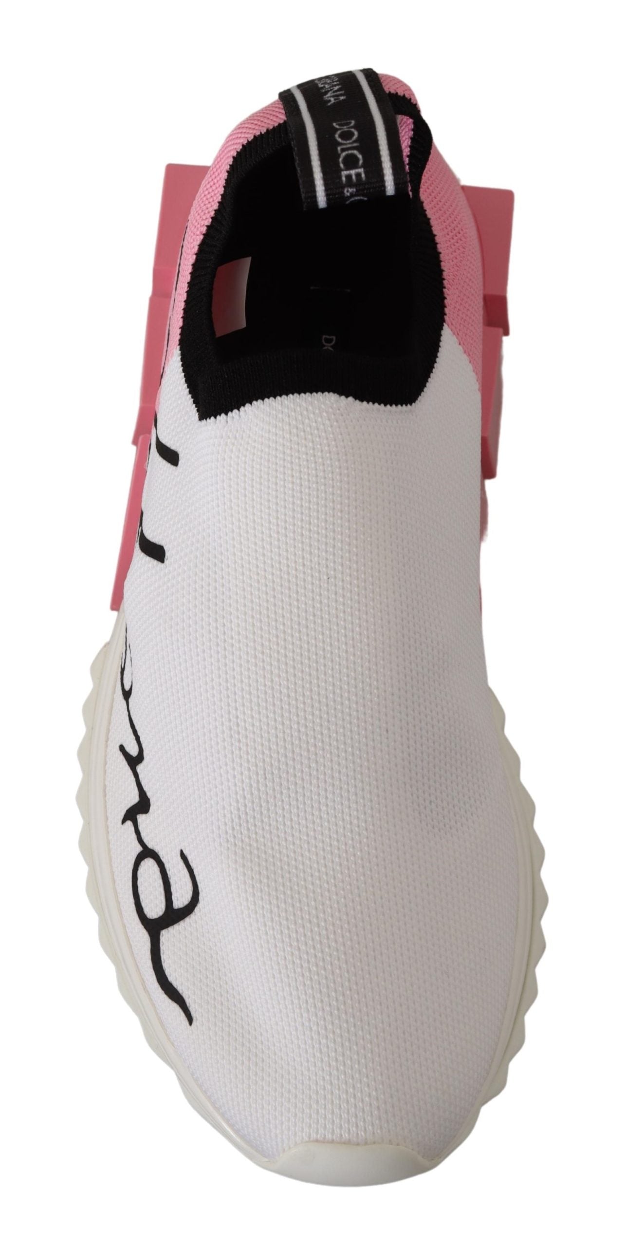 Elegant Sorrento Slip-On Sneakers in White &amp; Pink