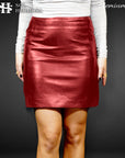 Women's Designer Leather Skirt