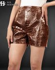 Women's Real Leather Shorts