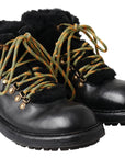 Elegant Shearling Style Men's Leather Boots