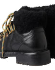 Elegant Shearling Style Men's Leather Boots