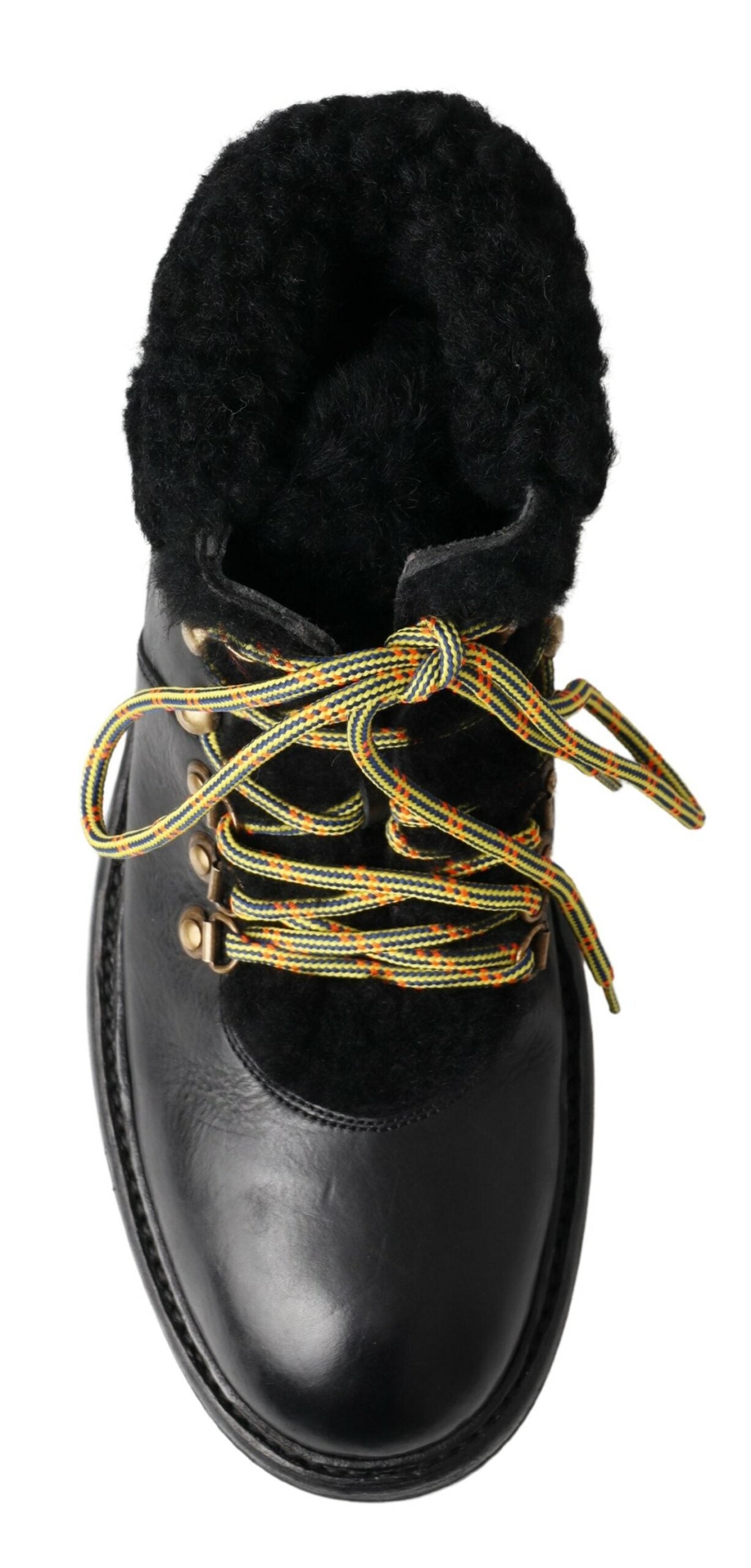 Elegant Shearling Style Men&#39;s Leather Boots