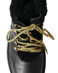 Elegant Shearling Style Men's Leather Boots