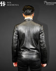 Men's Bomber Leather Jacket - David
