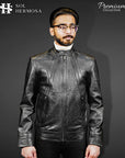 Bomber Leather Jacket For Men- David