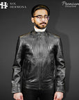 Men's Real Bomber Leather Jacket - David