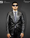 Men's Genuine Leather Blazer - Fernandez