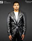 Leather Blazer For Men - Fernandez