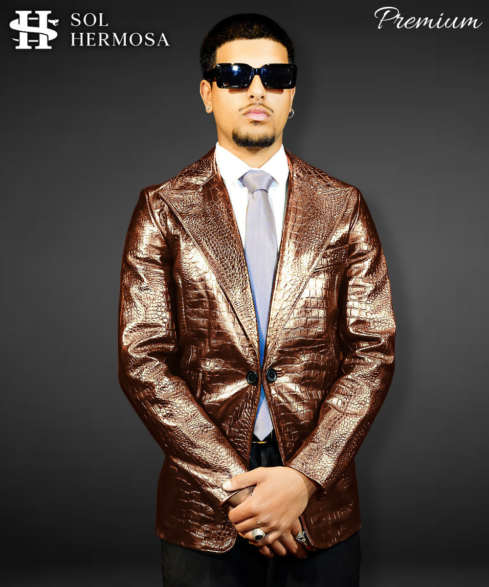 Men&#39;s Real Leather Blazer - Fernandez